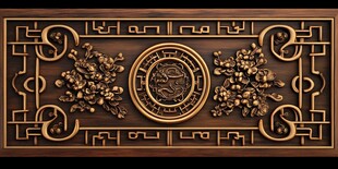 中式木雕浮雕精美装饰板