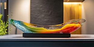 多彩琉璃艺术摆件