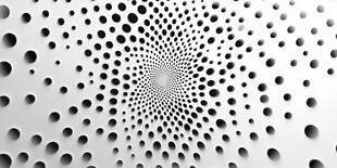 黑白点状放射抽象背景图