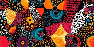 多彩几何抽象艺术图案