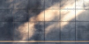 金属墙面光影效果展示