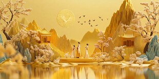 古典山水间的浪漫双人景