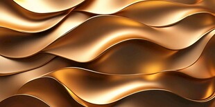 金色波浪纹理背景图案