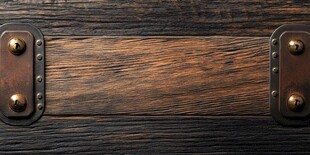 复古木板配金属扣件