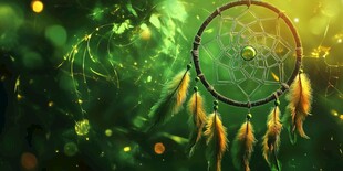 梦幻捕梦网 绿光森林氛围