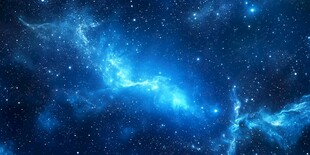 梦幻蓝色星空宇宙景象