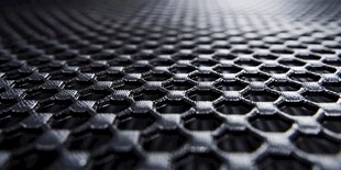 黑色蜂窝结构纹理特写