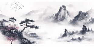 水墨山水意境图