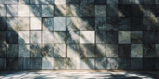 几何方块墙面光影效果