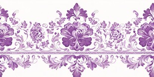 紫色花卉装饰花纹图案