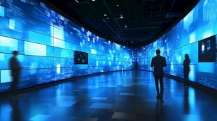 科技展厅内的沉浸式体验