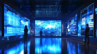 科技展厅内的数字光影世界