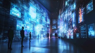 科技展厅内的梦幻光影世界