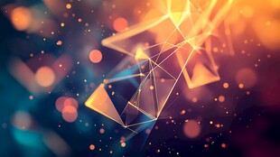 梦幻几何光影抽象背景图