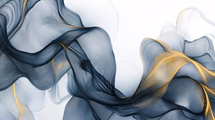 墨韵金纹抽象飘逸背景图