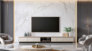 现代简约风客厅电视墙设计
