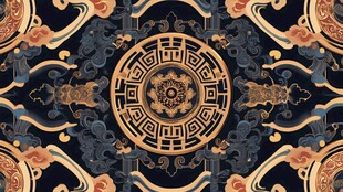 中式古典祥瑞花纹图案