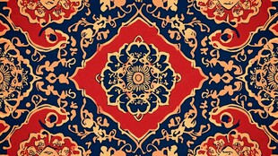 中式传统华丽花纹图案