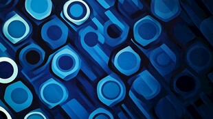 蓝色几何图案抽象背景图