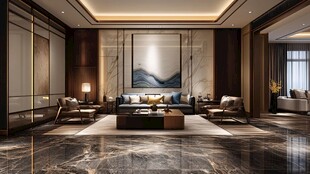 现代奢华大气的客厅空间