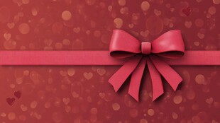 红色蝴蝶结礼品背景图