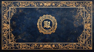 古典黑金中式典雅花纹背景