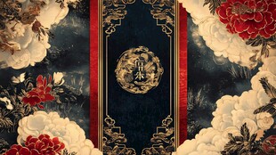 中式繁花复古华丽封面设计