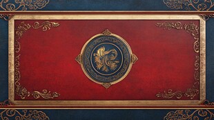 古典红金纹饰装饰图案