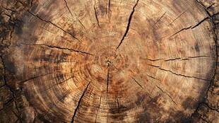树桩横截面纹理特写
