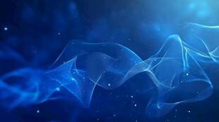 蓝色梦幻流动线条背景图