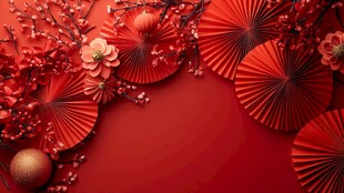 喜庆红色中式节日装饰