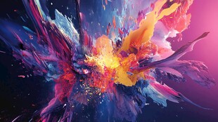 色彩爆炸的绚丽艺术画面