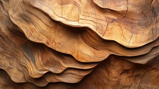 独特纹理的波浪状木质结构