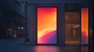 夜晚绚丽橱窗展示画面