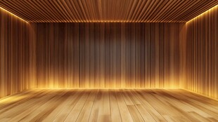 木质温馨室内空间场景