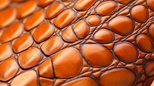 仿鳄鱼皮纹理皮革特写