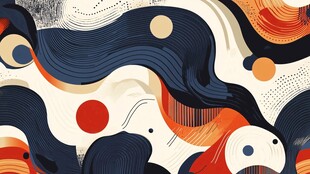 抽象动感几何图案艺术画