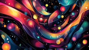 梦幻炫彩流动宇宙空间图