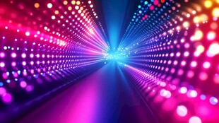 炫彩灯光隧道 未来感十足