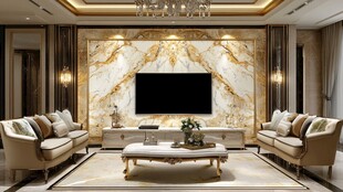 豪华大理石客厅家居场景