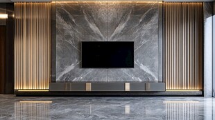 现代轻奢风电视背景墙设计