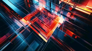 炫酷科技感几何光影图案