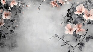 淡雅花卉背景图