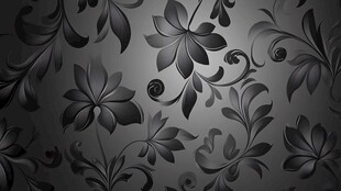 黑色花卉纹理背景图案
