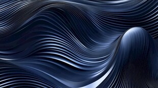 深蓝动感波浪抽象背景图