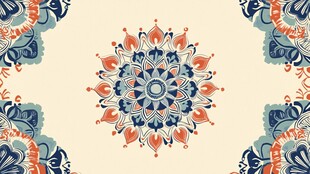 精美曼陀罗花纹图案设计