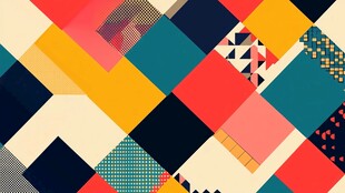 几何多彩拼接抽象图案