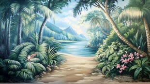 热带丛林中的幽美小径