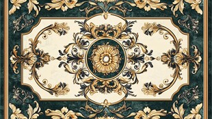 欧式奢华花纹精美地毯图案