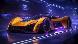 未来感炫酷概念跑车展示